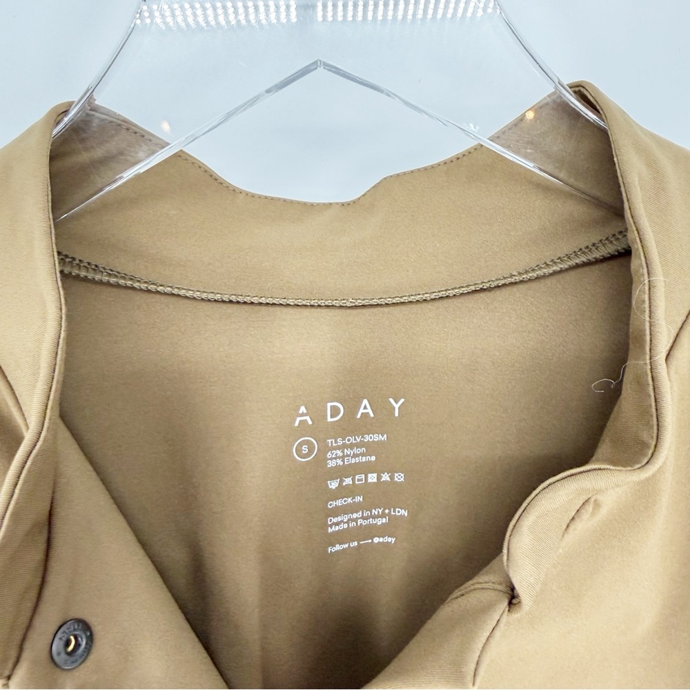 Aday 1/4 Button Pullover S Green - image 6